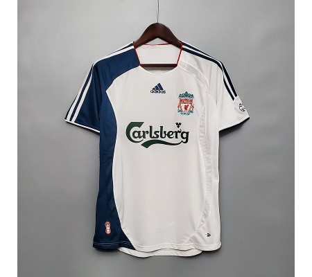 Liverpool 06/07 Away White Soccer Jersey